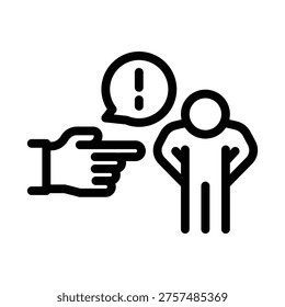 coercion line icon illustration vector graphic. Simple element illustration vector graphic, suitable for app, websites, and presentations isolated on white background