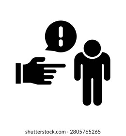 coercion solid icon illustration vector graphic. Simple element illustration vector graphic, suitable for app, websites, and presentations isolated on white background