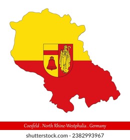 Coesfeld Flag - North Rhine-Westphalia,Germany (EPS)