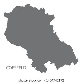 Coesfeld grey county map of North Rhine-Westphalia DE