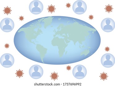 Coexistence with COVID-19 - World map image
