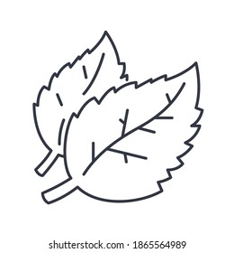 Cofee bean plants icon, linear isolated illustration, thin line vector, web design sign, outline concept symbol with editable stroke on white background.
