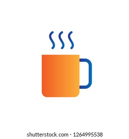 cofee break icon with simple modern style and flat gradient concept design vector eps 10 