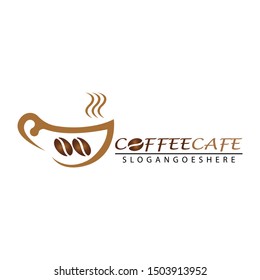 Cofee cafe logo design vector