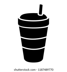 Cofee Cup Disposable Icon Vector. EPS 10.