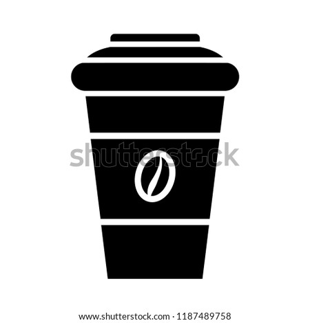 Cofee Cup Disposable Icon Vector. EPS 10.