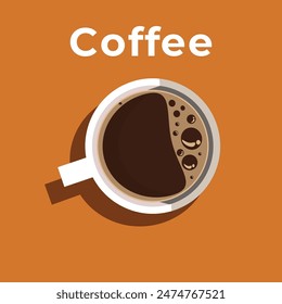 Cofee cup flat illustration vector simple original 