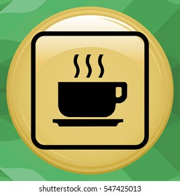 Cofee cup icon flat.