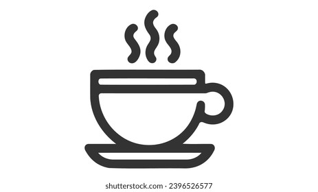 Cofee cup icon flat. Vector illustration symbol and bonus pictogram