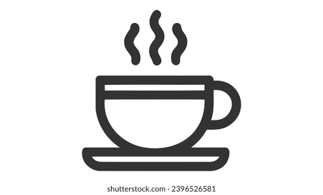 Cofee cup icon flat. Vector illustration symbol and bonus pictogram