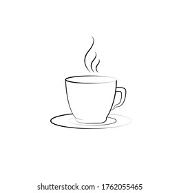 Cofee Cup Vector. Cup Of Tea Vector Illustration. Mug Isolated In With Background.