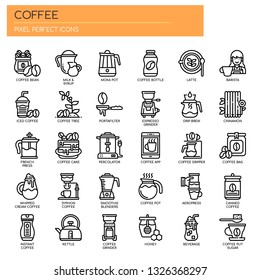 Cofee Elements , Thin Line and Pixel Perfect Icons