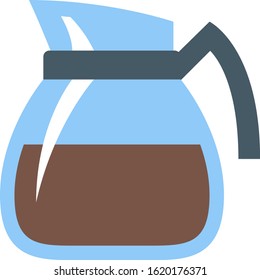 cofee pot logo icon flat desgin