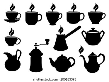 Cofee Tea Cup And Other Black