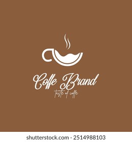 ilustração do ícone do vetor do logotipo estético do coffe