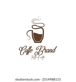 coffe aesthetic logo vector icon ilustration
