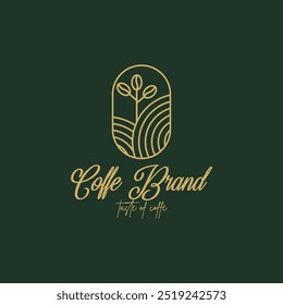 coffe aesthetic logo vector icon ilustration