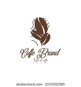 ilustração do ícone do vetor do logotipo estético do coffe