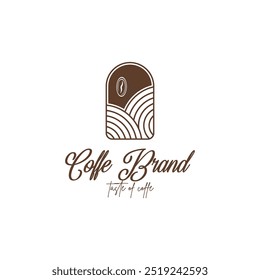 coffe aesthetic logo vector icon ilustration