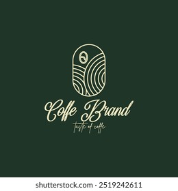 coffe aesthetic logo vector icon ilustration