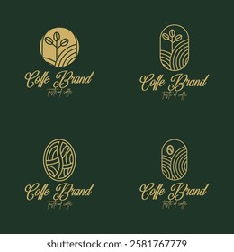 coffe aesthetic logo vector icon ilustration