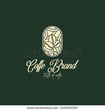 coffe aesthetic logo vector icon ilustration