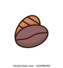 Coffe Bean Icon isolated on white background