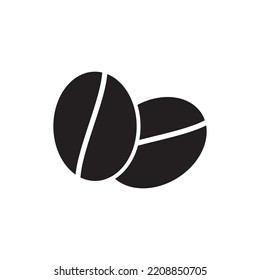 Coffe Bean Icon Vector Illustration Flat Design Trendy