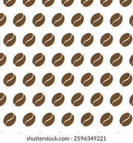 
coffe bean pattern white background