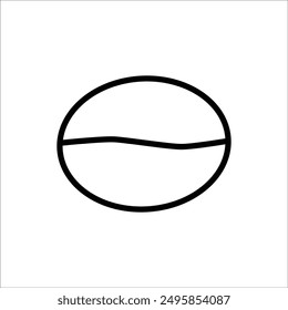 coffe bean vector icon line template