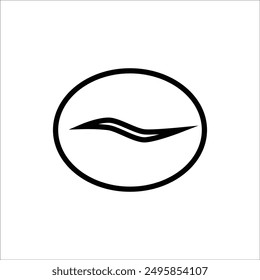 coffe bean vector icon line template