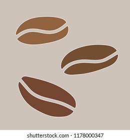 coffe beans background- vector illustration