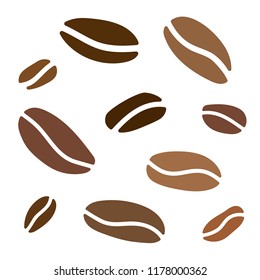 coffe beans background- vector illustration