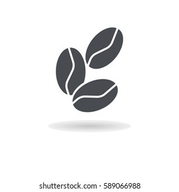Coffe beans icon illustration isolated vector sign symbol