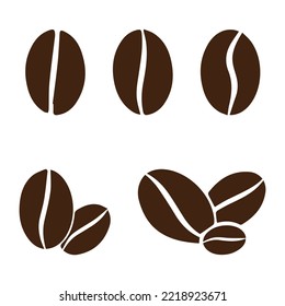 Coffe Beans Icon With White Background