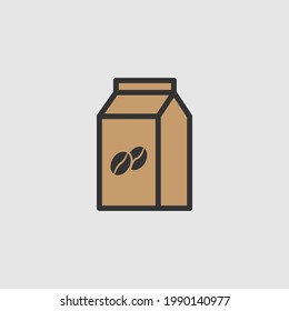 Coffe beans sack icon element of coffe icon