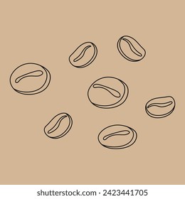 Coffe beans vektor icon ilustration