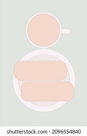 coffe and breads for your design flat style project