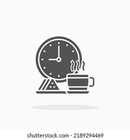 Coffe Break Glyph Symbol. Kann für digitale Produkte, Präsentationen, Print-Design und mehr verwendet werden.