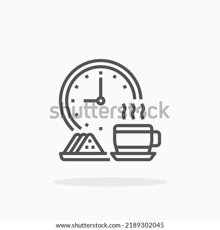 Coffe Break line icon. Editable stroke and pixel perfect. Can be used for digital product, presentation, print design and more.