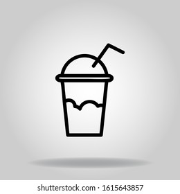 coffe cafe icon with black line style

