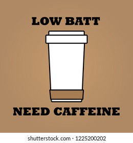coffe with caffeine cup vector image