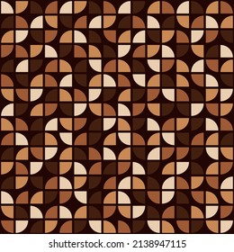 Coffe color quarters pattern. Vector quarters pattern. Coffee quarters pattern brown color.