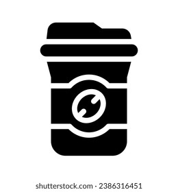 coffe cup glyph icon illustration vector graphic. Simple element illustration vector graphic, suitable for app, websites, and presentations isolated on white background