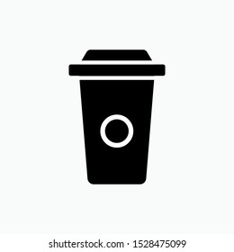 Coffe Cup Icon -  Disposable Glass Vector, Sign and Symbol for Design, Presentation, Website or Apps Elements.