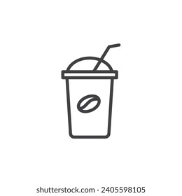coffe cup icon. sign for mobile concept and web design. outline vector icon. symbol, logo illustration. vector graphics.
