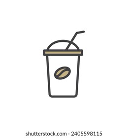 coffe cup icon. sign for mobile concept and web design. outline vector icon. symbol, logo illustration. vector graphics.