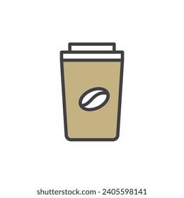 coffe cup icon. sign for mobile concept and web design. outline vector icon. symbol, logo illustration. vector graphics.