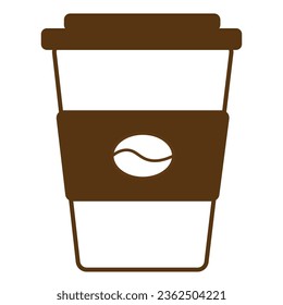 Kaffeetassen-Symbol. Einfache Design, Vektorgrafik. Einzeln auf weißem Hintergrund.