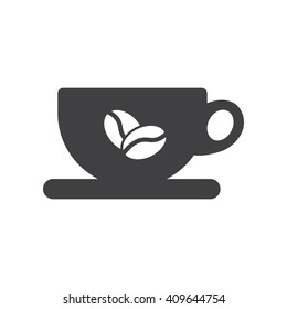 Coffe cup icon Vector Illustration on the white background.